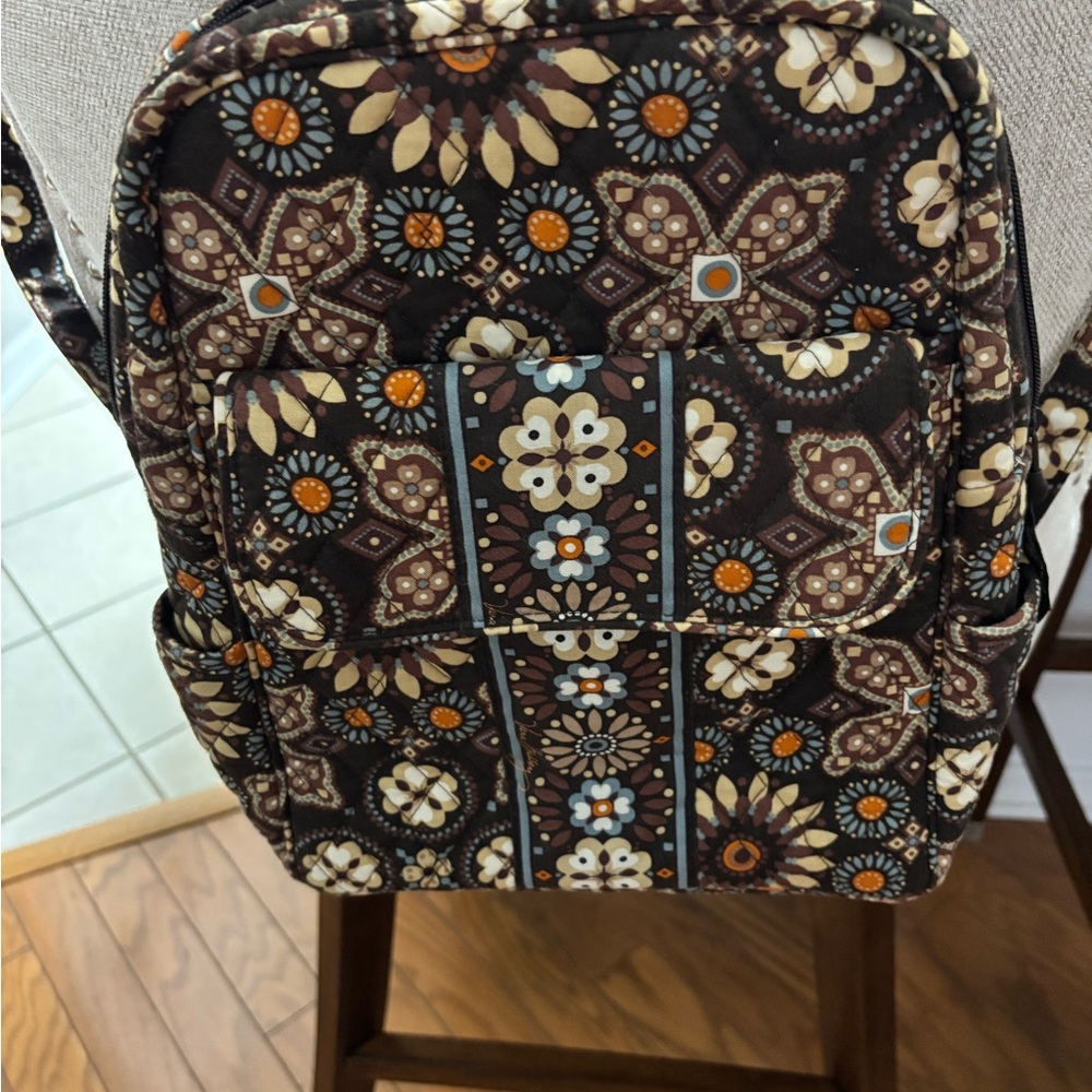 Patterned Brown Backpack - image 3